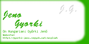 jeno gyorki business card