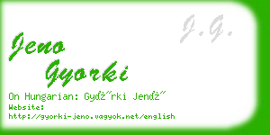 jeno gyorki business card